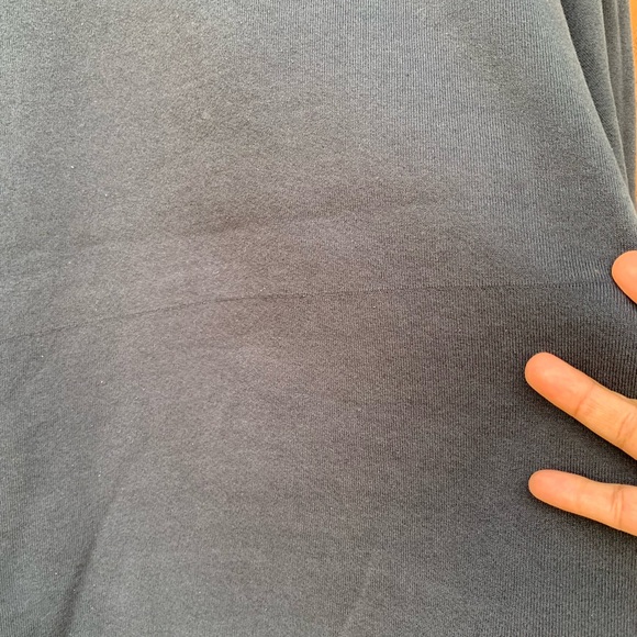 80s-90s Plain Black Raglan Sleeves sweatshirt size Large. - Picture 5 of 8